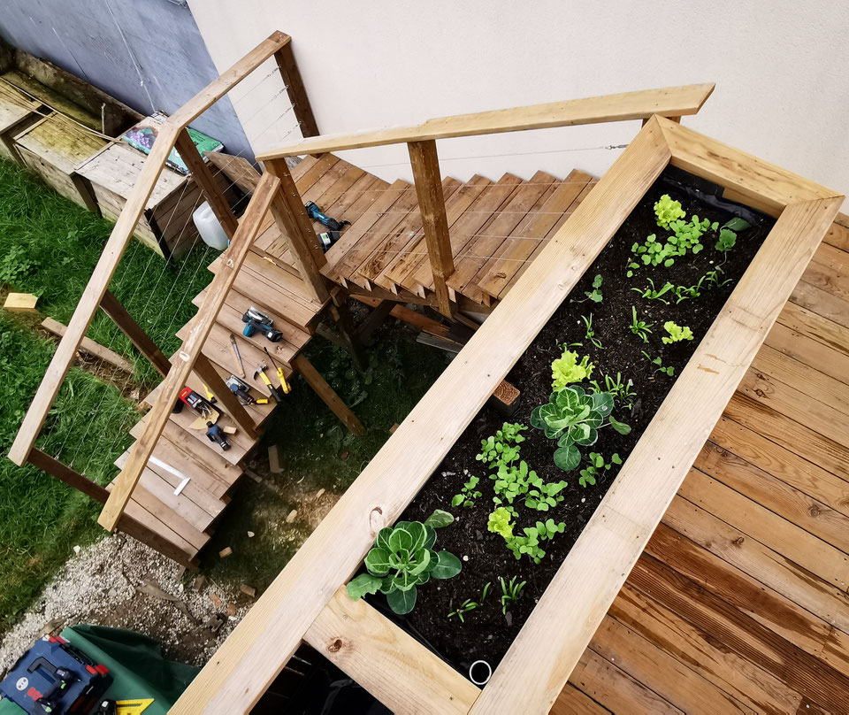 Escalier & potager sureleve