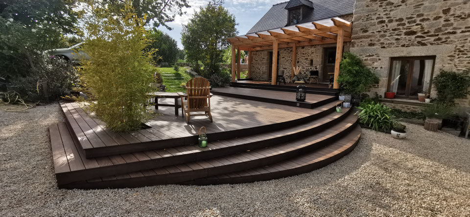 Terrasse ipe & pergola en L